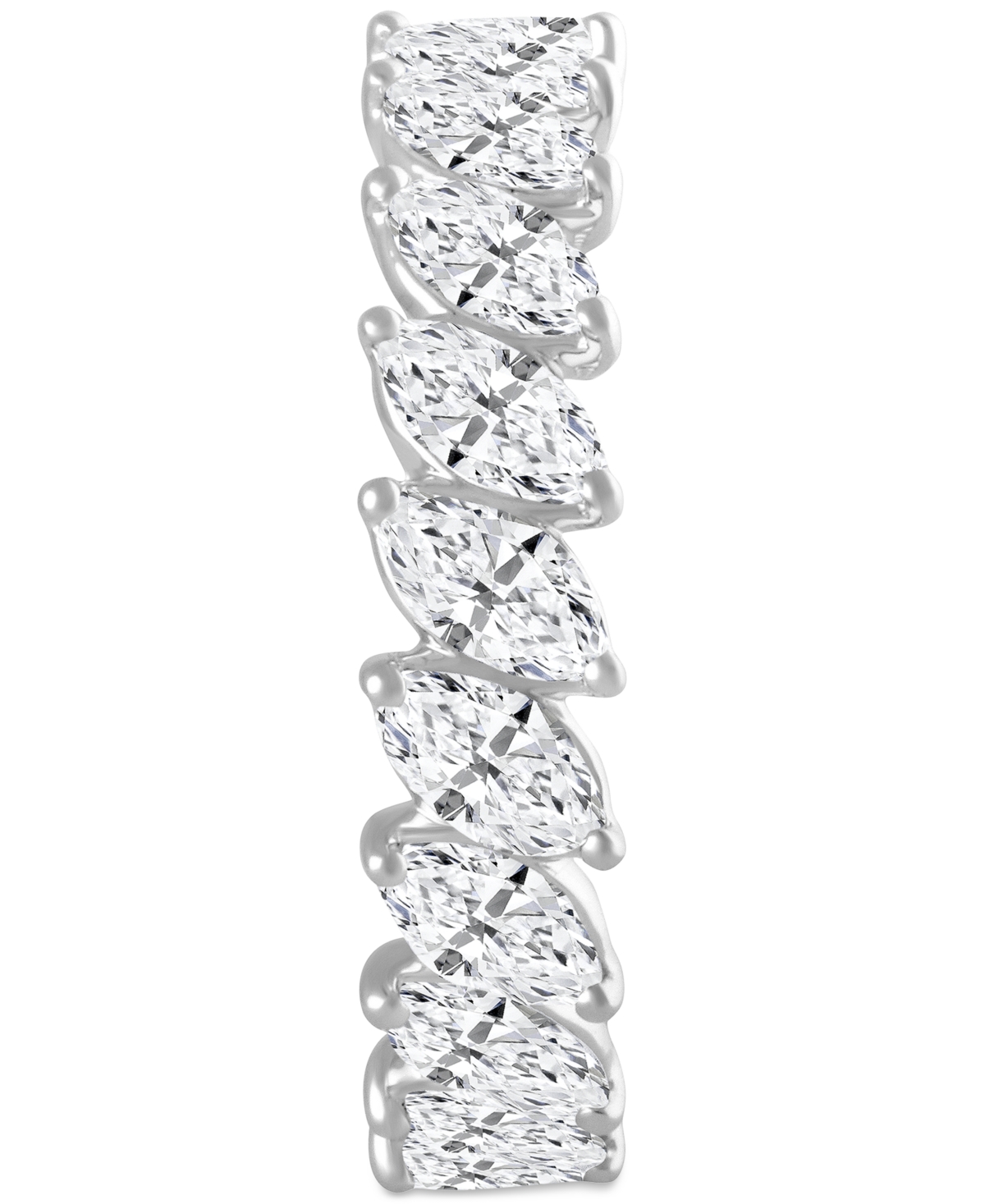 Badgley Mischka Certified Lab Grown Diamond Marquise-Cut Eternity Band (3 ct. t.w.) in 14k Gold