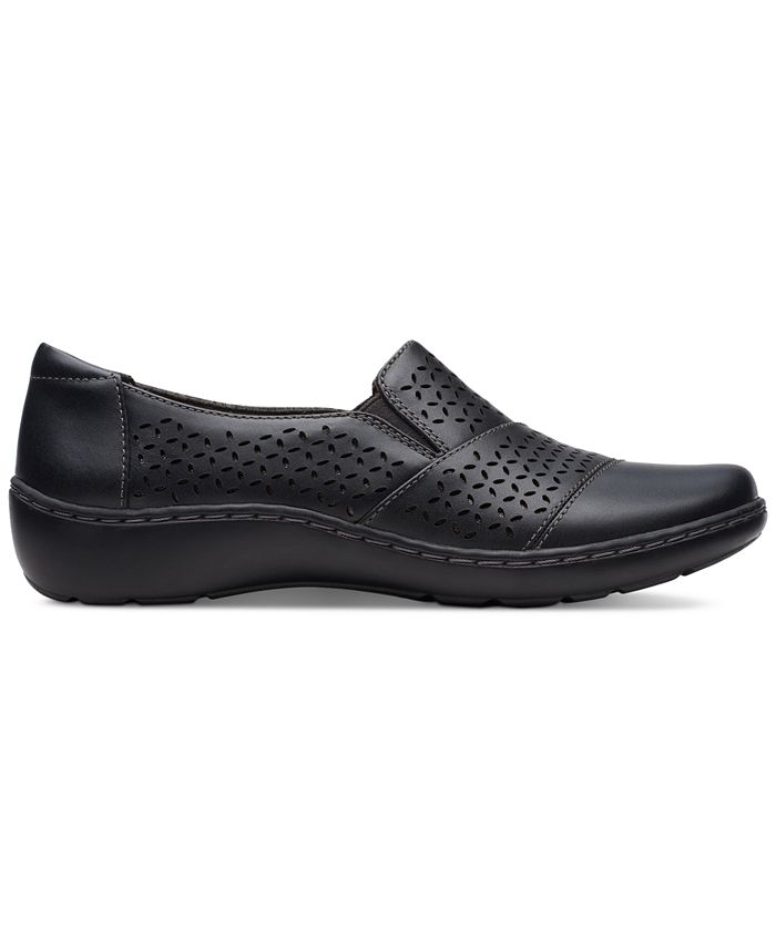Clarks Women's Cora Drift Perforated Zip Flats Macy's