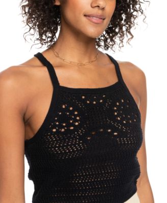 Roxy - Juniors' Malibu Crush Cropped Halter-Neck Top