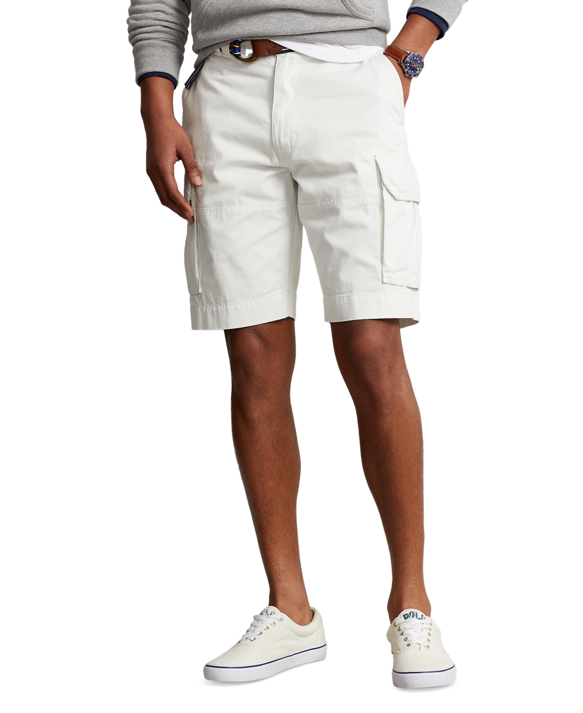Polo Ralph Lauren Men's 10-1/2-inch Relaxed Fit Twill Cargo Shorts In Deckwash White