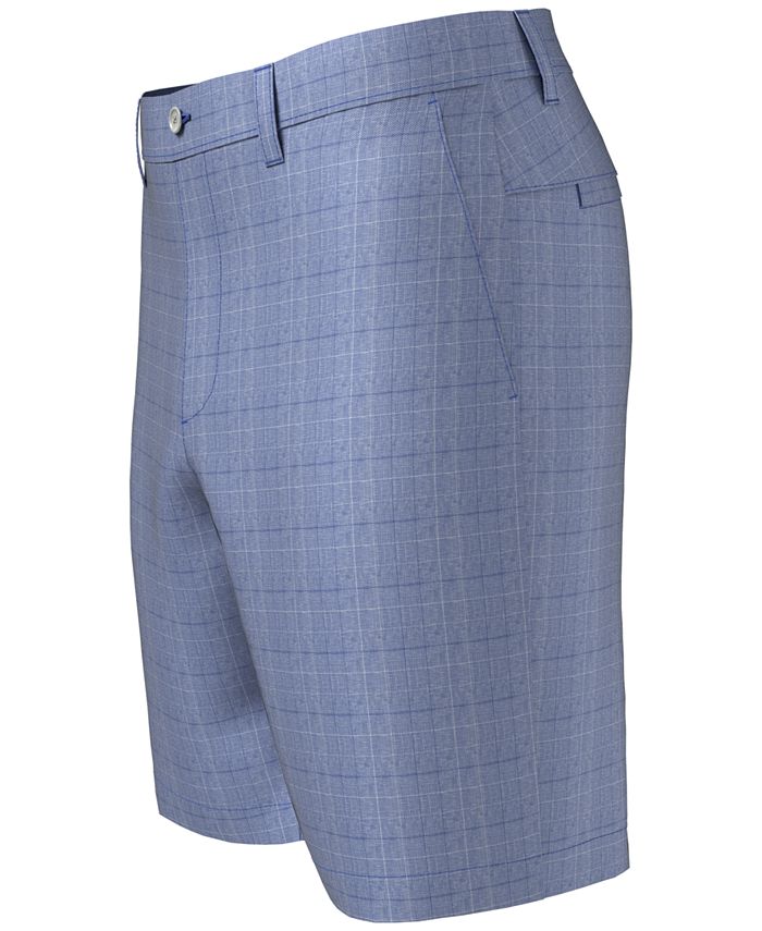 PGA TOUR Men's Flat Front Vacation Plaid 9" Golf Shorts & Reviews