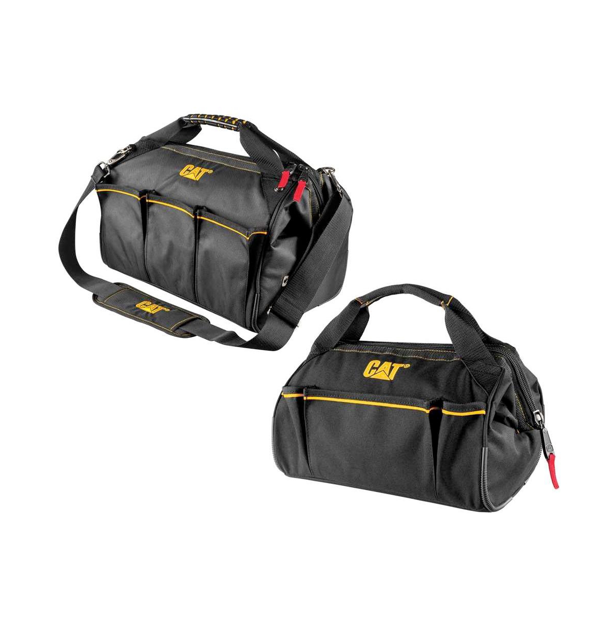 2 Piece Wide Mouth Tool Bag Set with 13-Inch and 16-Inch Bags - Black