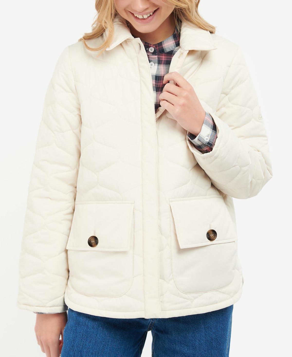 Shop Barbour Women's Leilani Quilted Patch-pocket Jacket In Yarrow