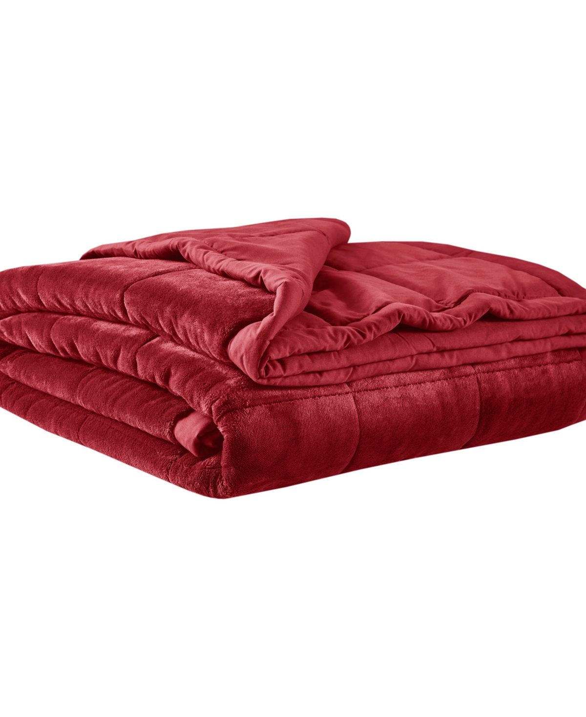 Madison Park Coleman Plush Reversible Heiq Smart Temperature Down Alternative Blanket, King In Burgundy