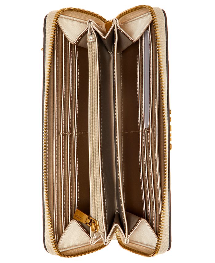 GUESS Lyndi Large ZipAround Pebbled Wallet Macy's