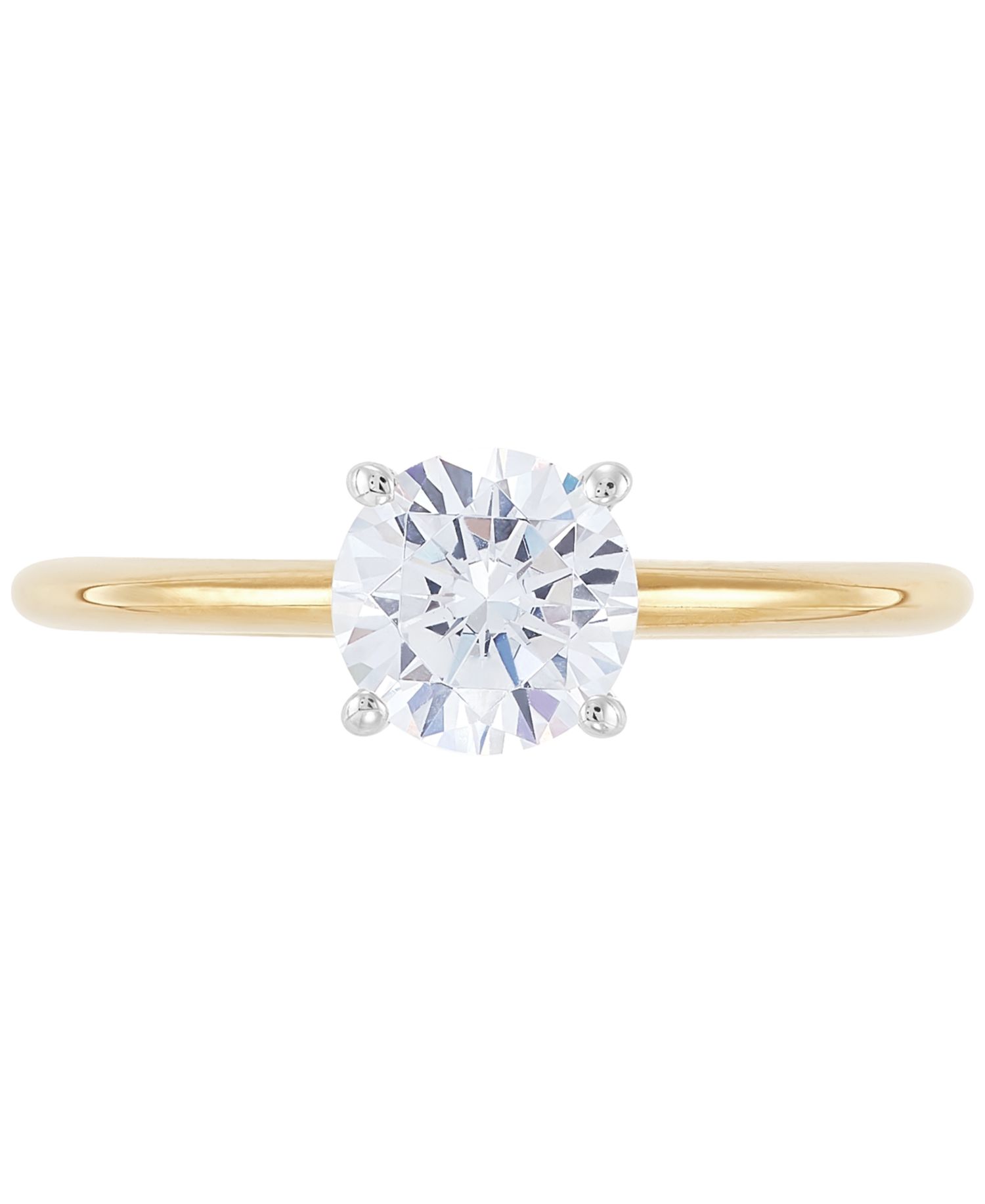 IGI Certified Lab Grown Diamond Engagement Ring (1 ct. t.w.) in 14k White Gold or 14k Gold & White Gold