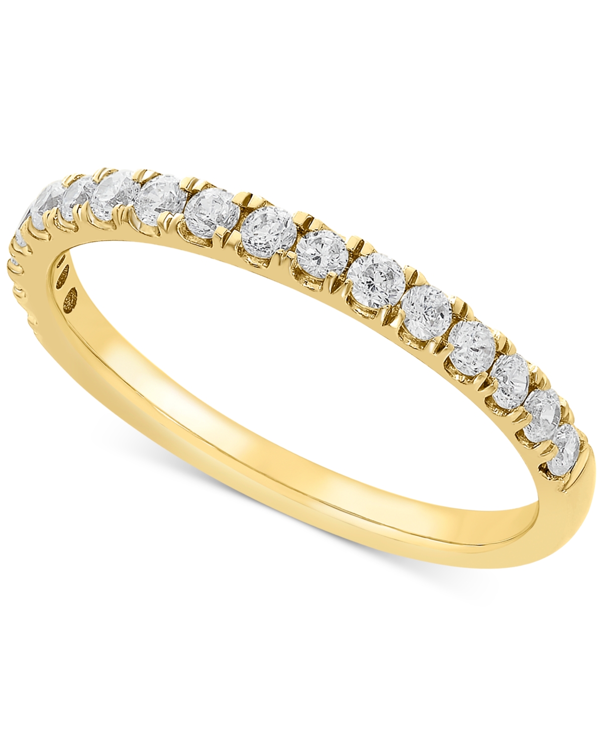 Igi Certified Lab Grown Diamond Band (3/8 ct. t.w.) in 14k White or Yellow Gold - Yellow Gold
