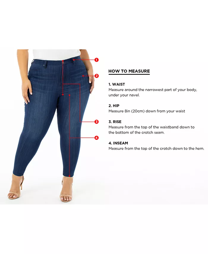 Trendy Plus Size High Rise Skinny Ankle Jeans - thumbnail 7