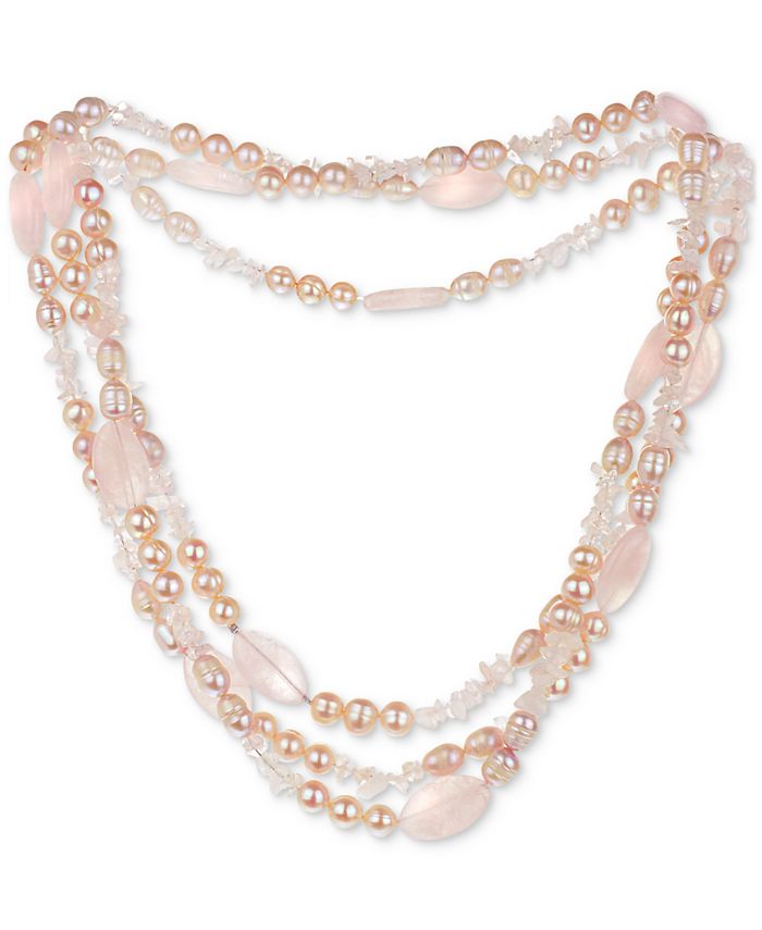 Macys pink sale pearl necklace