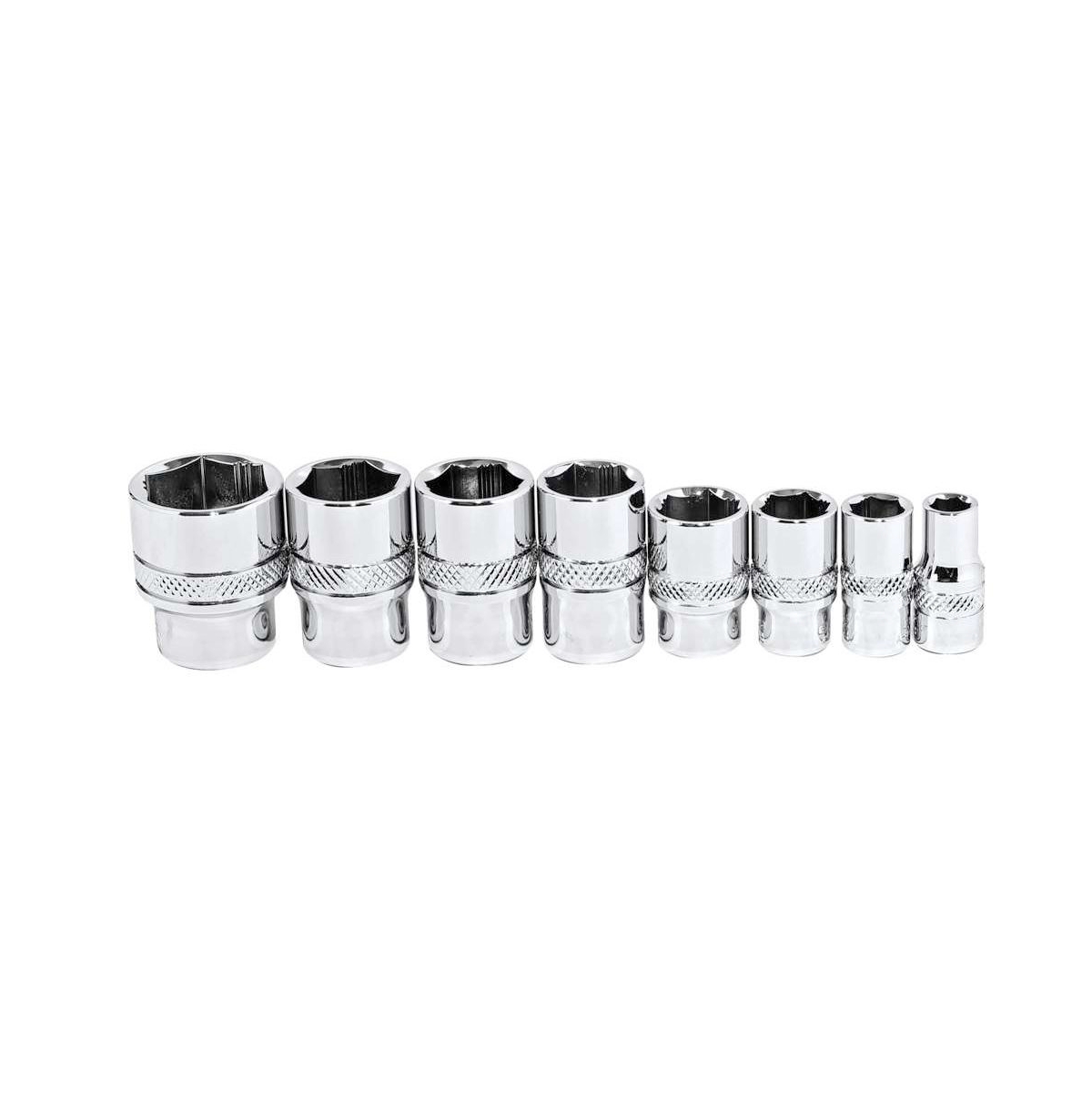 8 Piece Zeon Metric Socket Set for Damaged Bolts - Silver