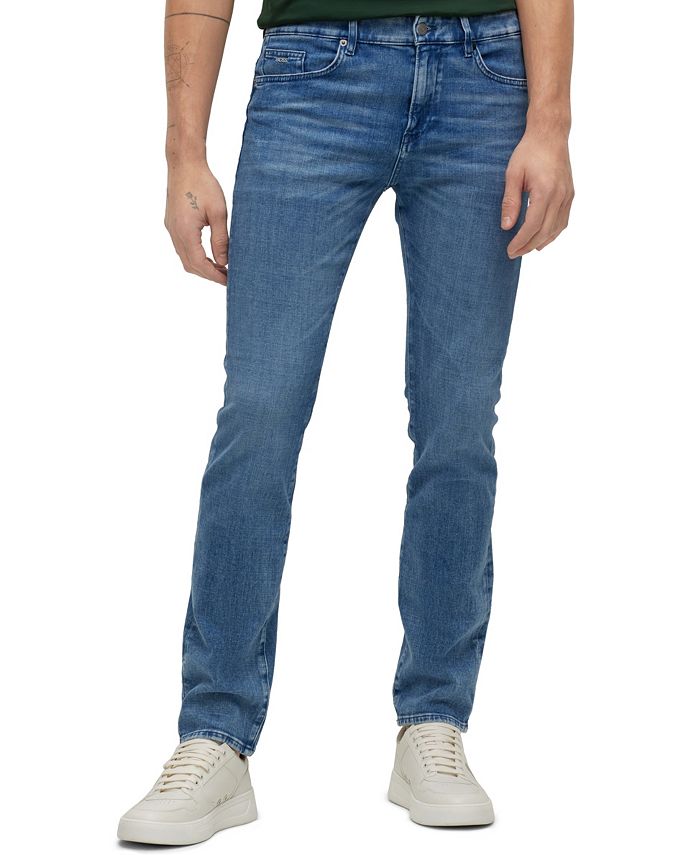 Hugo Boss Men's Italian Denim Slim-Fit Jeans - Macy's