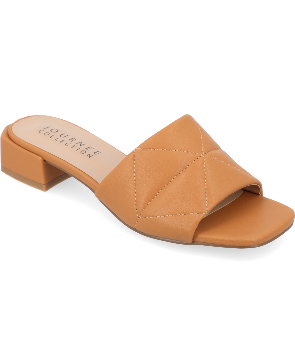 Shop Journee Collection Women's Elidia Quilted Sandal Women's Shoes In Brown