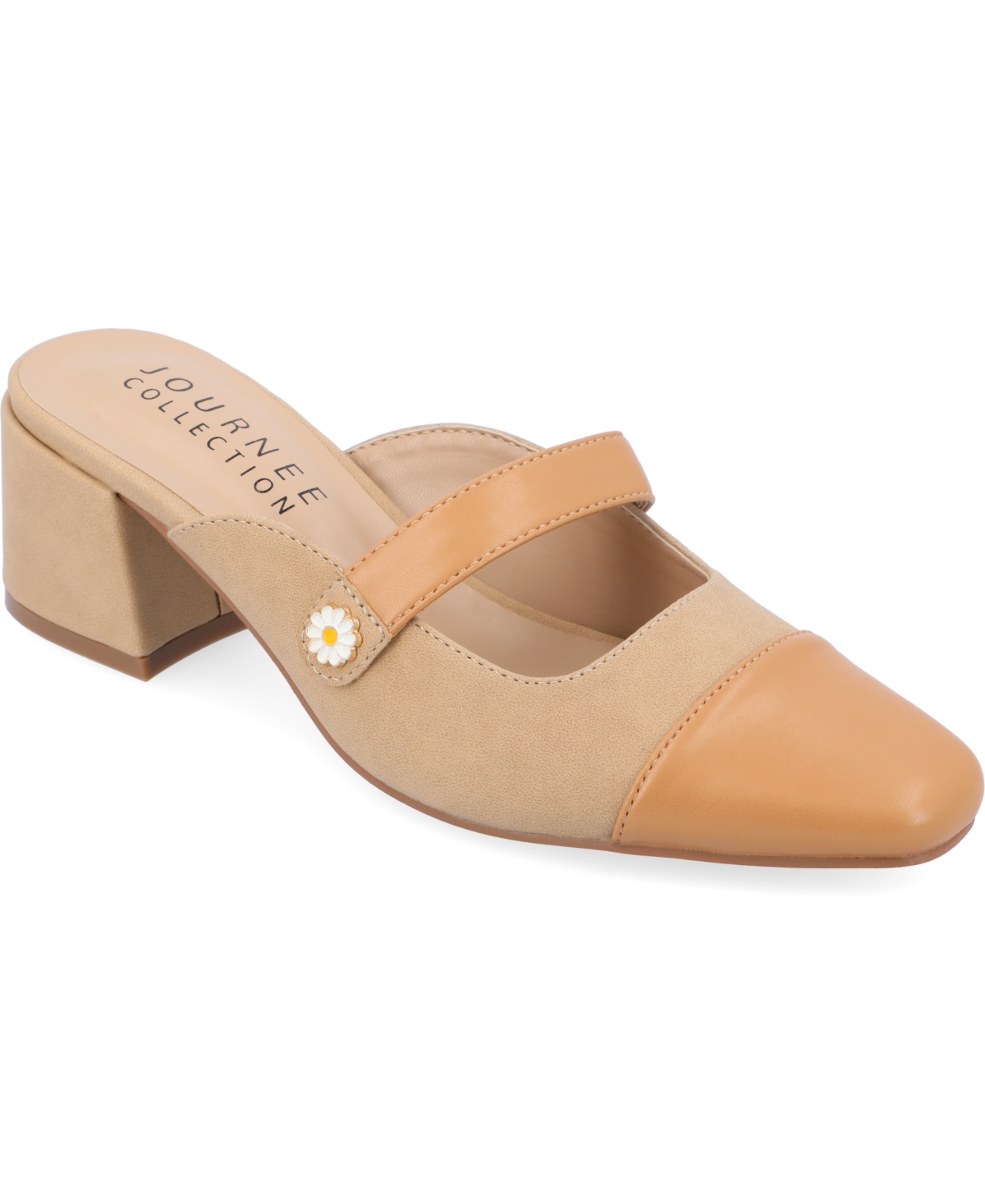 Journee Collection Women's Dalla Block Heel Mary Jane Mules
