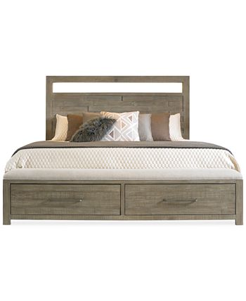King bed new arrivals with attached bench