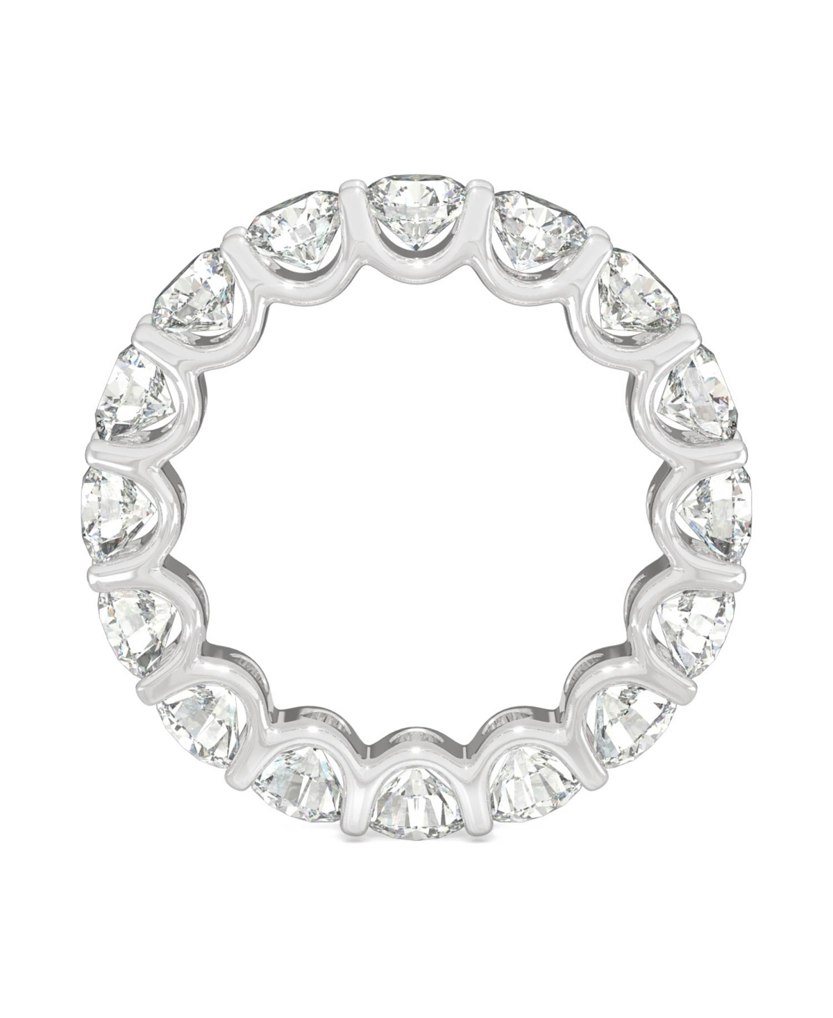 Charles & Colvard Moissanite Eternity Band (5 ct. t.w. Diamond Equivalent) in 14k- White Gold