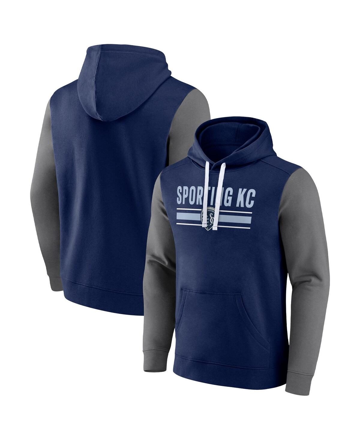 Men's FanaticsSporting Kansas City To Victory Pullover Hoodie - Navy