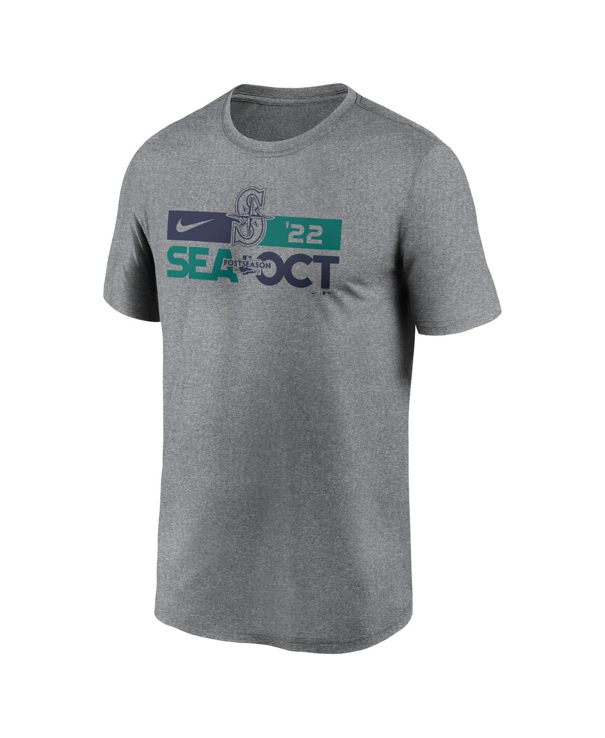 Men's NikeSeattle Mariners 2022 Postseason T-shirt - Heather Charcoal