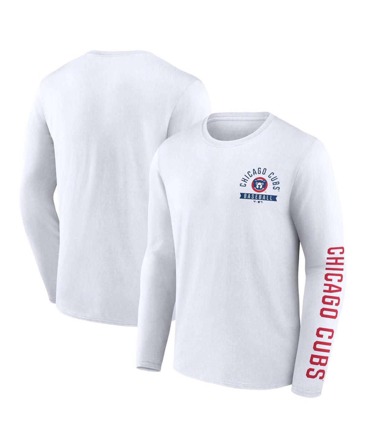 Fanatics Men's  White Philadelphia Phillies Press Box Long Sleeve T-shirt In White