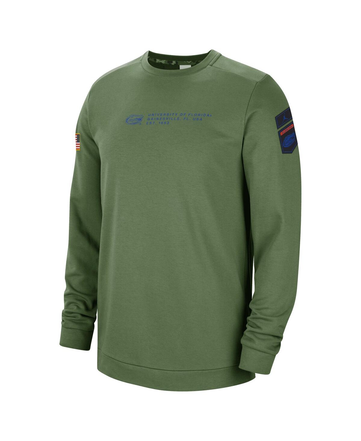 Men's NikeFlorida Gators Military-Inspired Pullover Sweatshirt - Olive