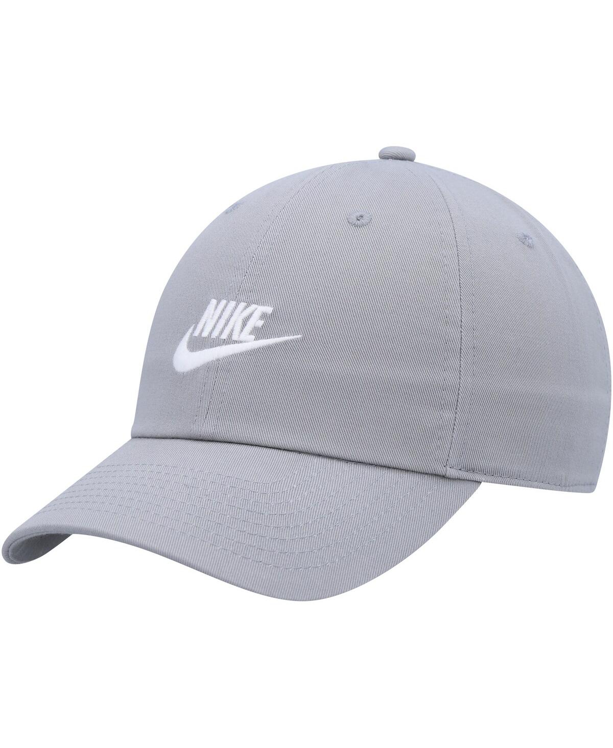 Nike Sportswear Heritage86 Futura Washed Adjustable Back Hat In Grey