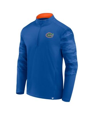 Men's Royal Florida Gators Ringer Quarter-Zip Top