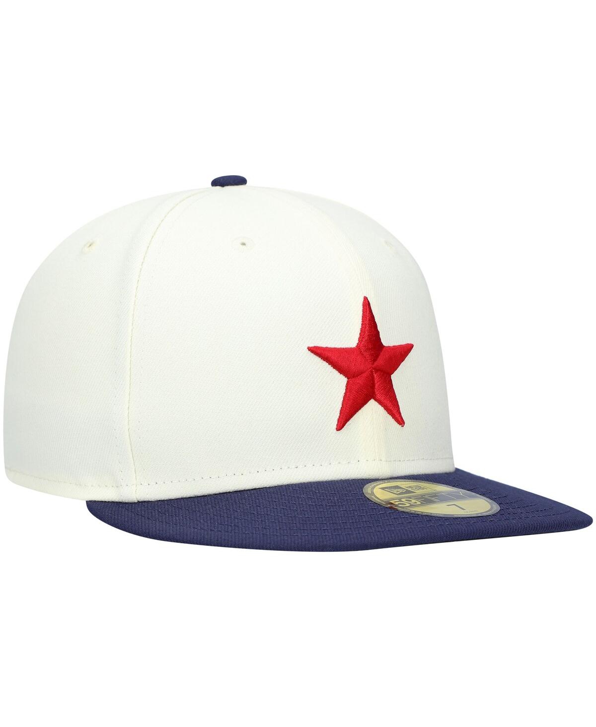 Men's New EraDetroit Stars Cooperstown Collection Turn Back The Clock 59FIFTY Fitted Hat - White