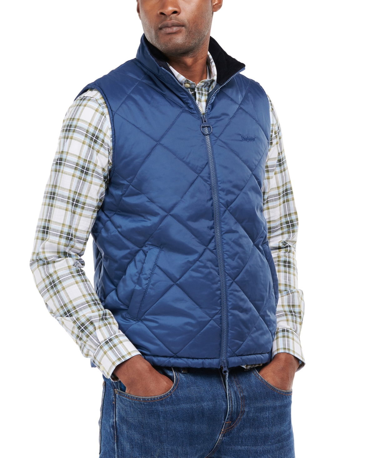 Barbour Finnar Gilet In Mid Blue