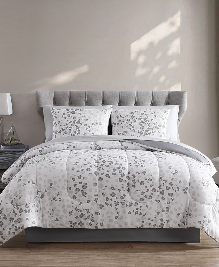 Hallmart Collectibles - Leopard Bouquet 8-Pc. Comforter Sets