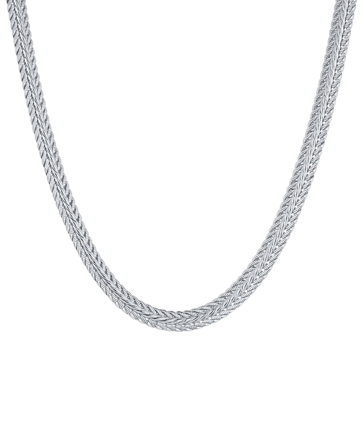 And Now This Fine Silver-plated Woven Necklace