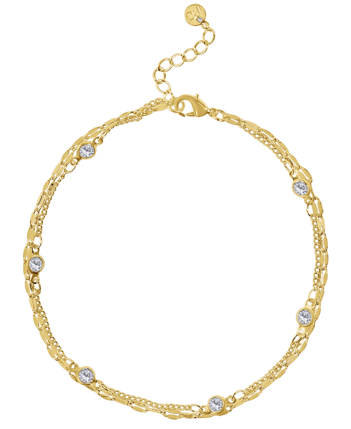 And Now This Cubic Zirconia 18K Gold-Plated Anklet