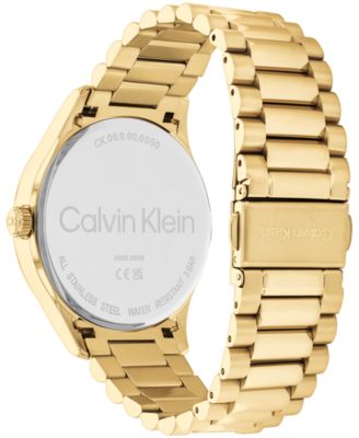 Unisex 3-Hand Gold-Tone Stainless Steel Bracelet Watch 40mm
