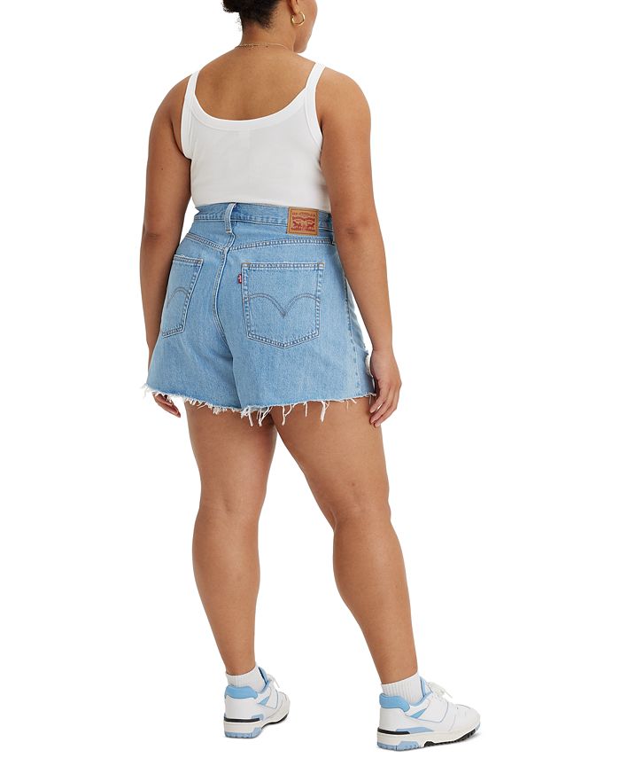 Levi's Trendy Plus Size Cotton HighRise Mom Shorts & Reviews Shorts