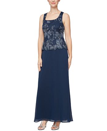 Alex Evenings Women s Floral Embroidered Jacket Gown Macy s