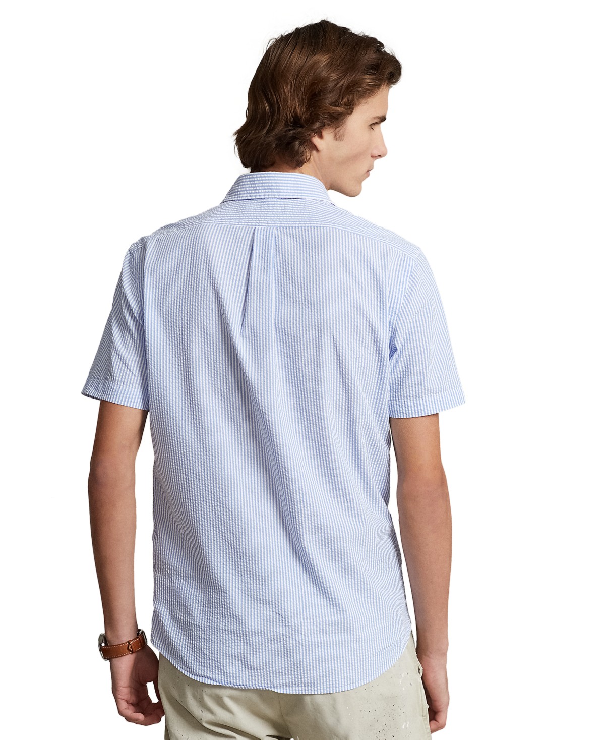 Мужские Polo Ralph Lauren Men's RL Prepster Classic-Fit Seersucker Shirt — фото 5