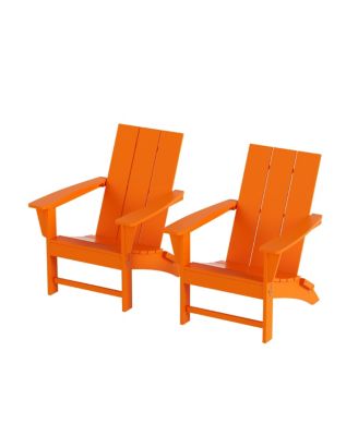 Modern Outdoor Folding Adirondack Chair (Set of 2)