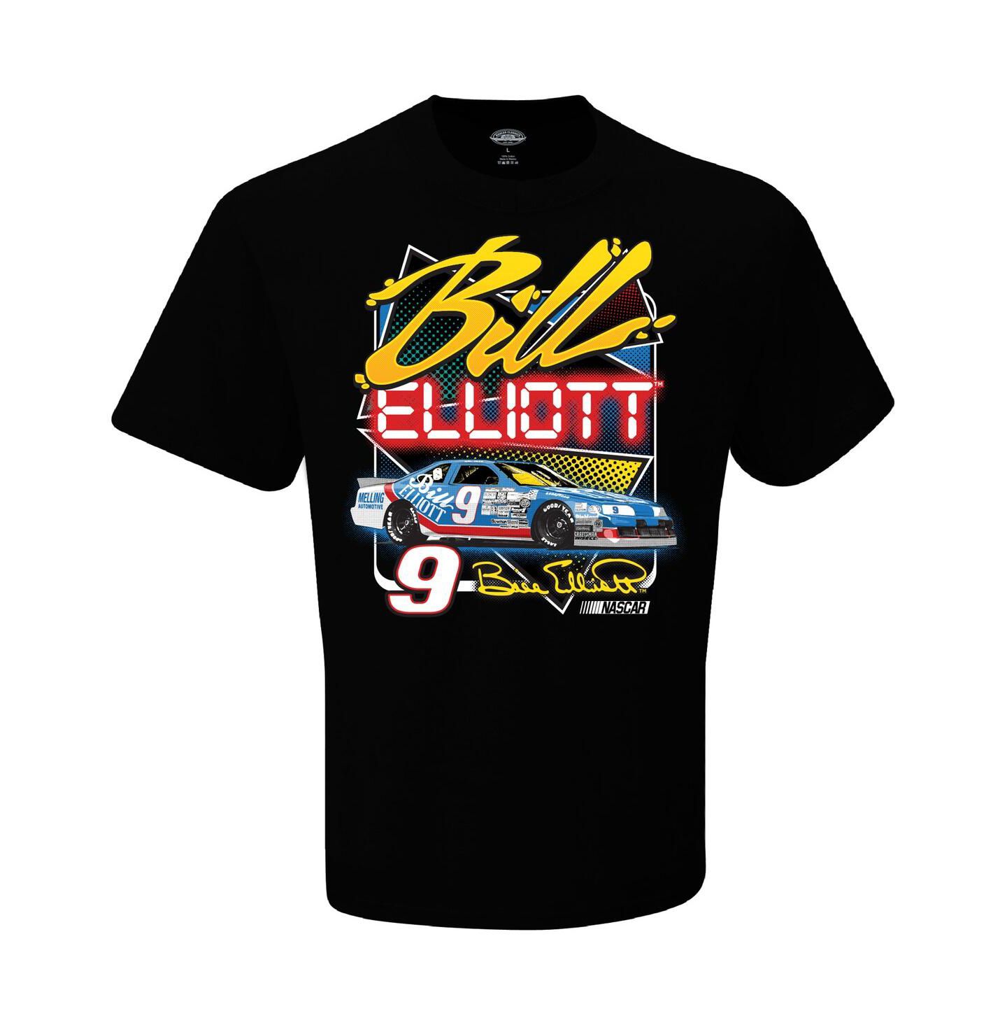 Мужская футболка Checkered Flag Sports Black Bill Elliott Dawsonville Two-Sided — фото 3