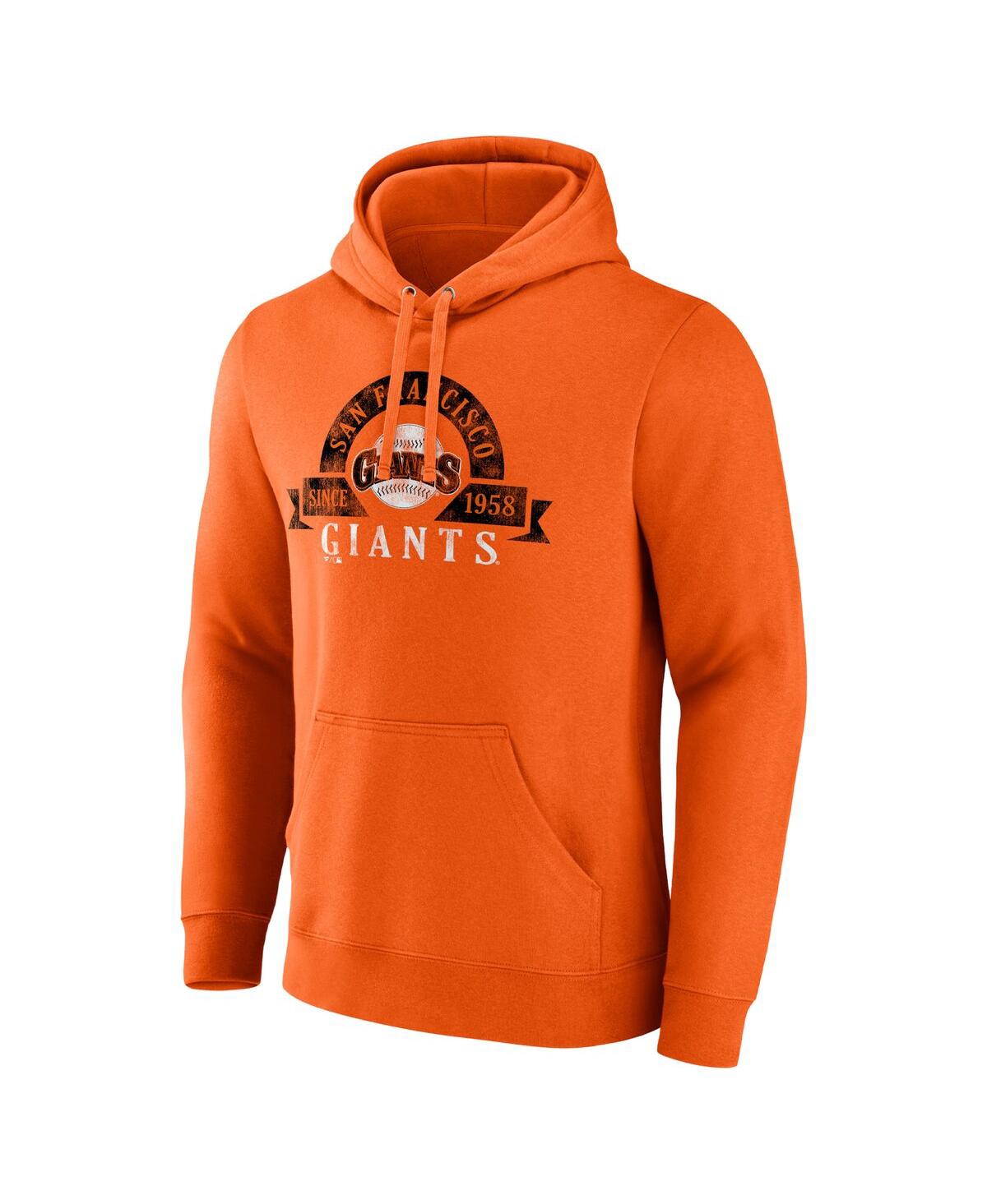 Shop Majestic Men's  Orange San Francisco Giants Utility Pullover Hoodie