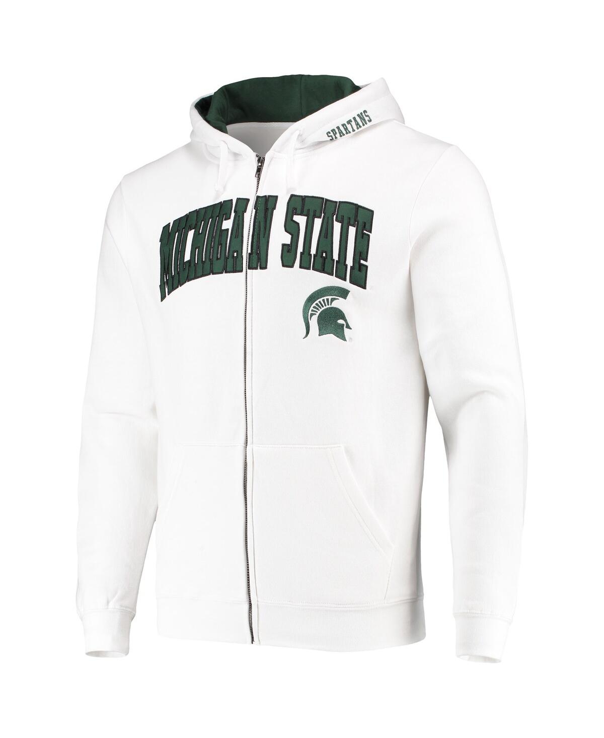 Colosseum Men's Michigan State Spartans Arch & Logo 3.0 Full-zip Hoodie In Green
