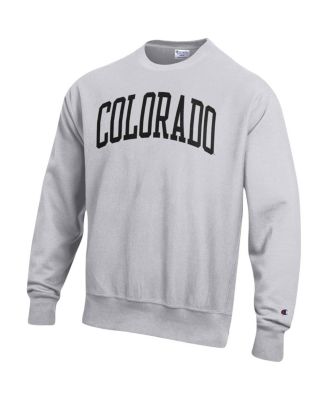 Men's Heathered Gray Colorado Buffaloes Arch Reverse Weave Pullover Sweatshirt