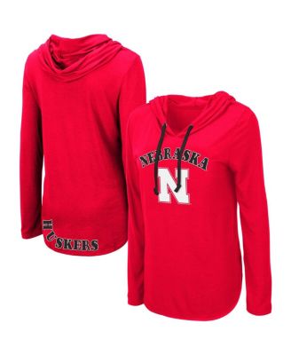 Women's Scarlet Nebraska Huskers My Lover Long Sleeve Hoodie T-shirt