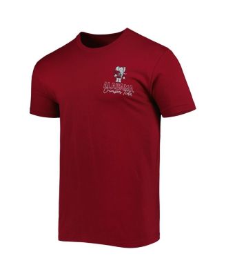 Men's Crimson Alabama Crimson Tide Vintage-Inspired Through the Years 2-Hit T-shirt