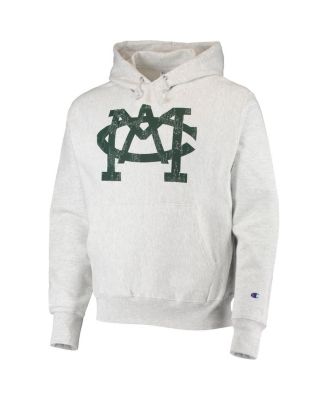Men's Heathered Gray Michigan State Spartans Team Vault Logo Reverse Weave Pullover Hoodie