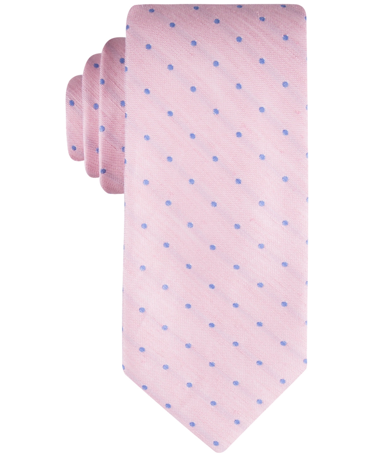 Tommy Hilfiger Men's Linen Dot Tie In Pink