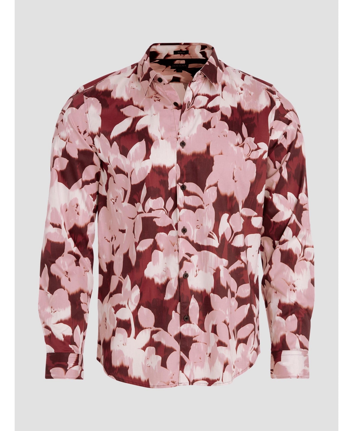 Guess Men's Long Sleeves Luxe Floral Shirt In Pink