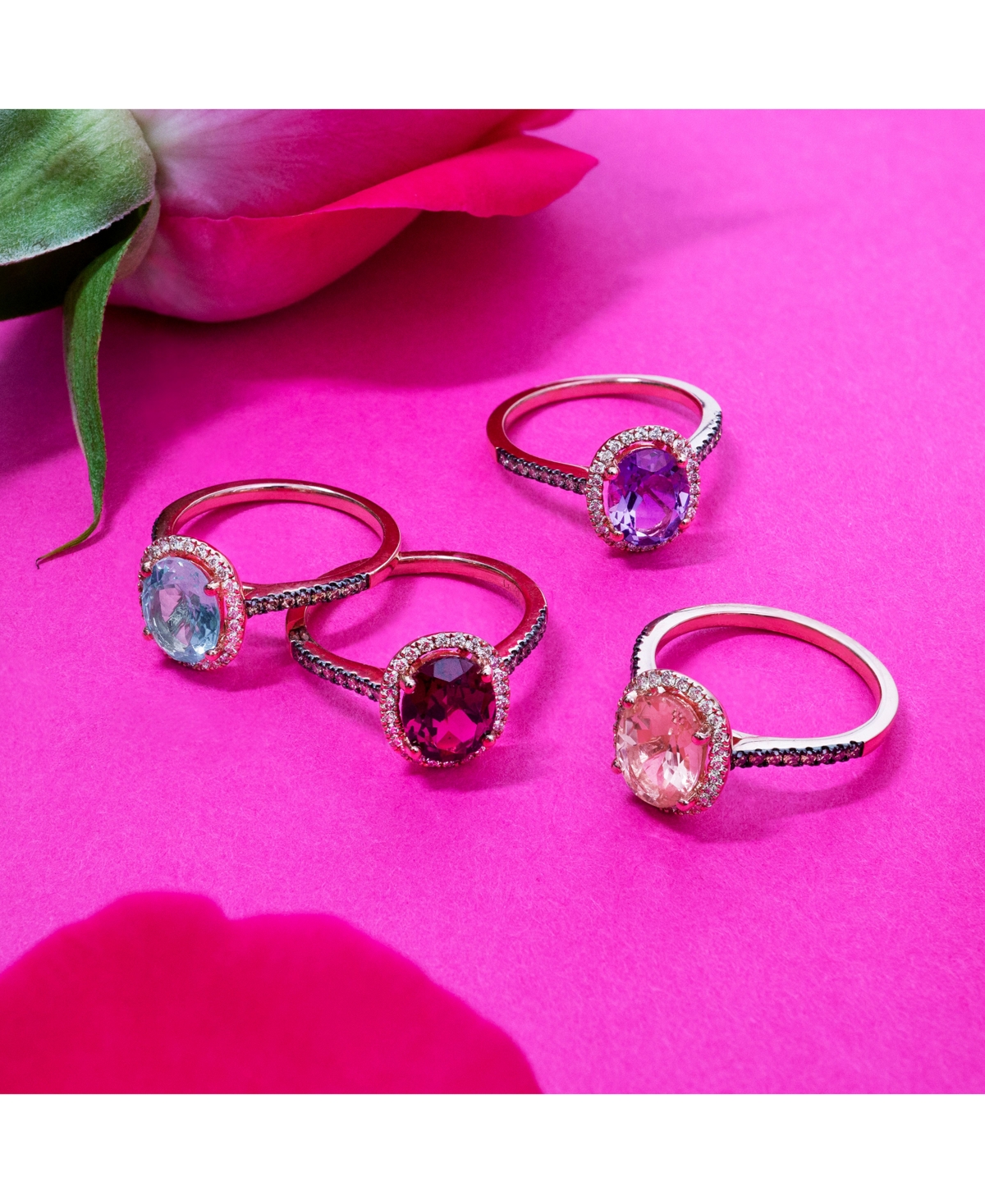 Le Vian Amethyst (1-3/8 Ct. T.w.) & Diamond (1/4 Ct. T.w) Ring In 14k Rose Gold (also In Citrine, Deep Sea B In Periodot,yellow Gold