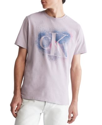 Calvin Klein Men s Short Sleeve Paint Splatter Graphic Logo T Shirt Macy s