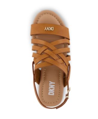 Little Girls Multi Strappy Flat Open Toe Sandals