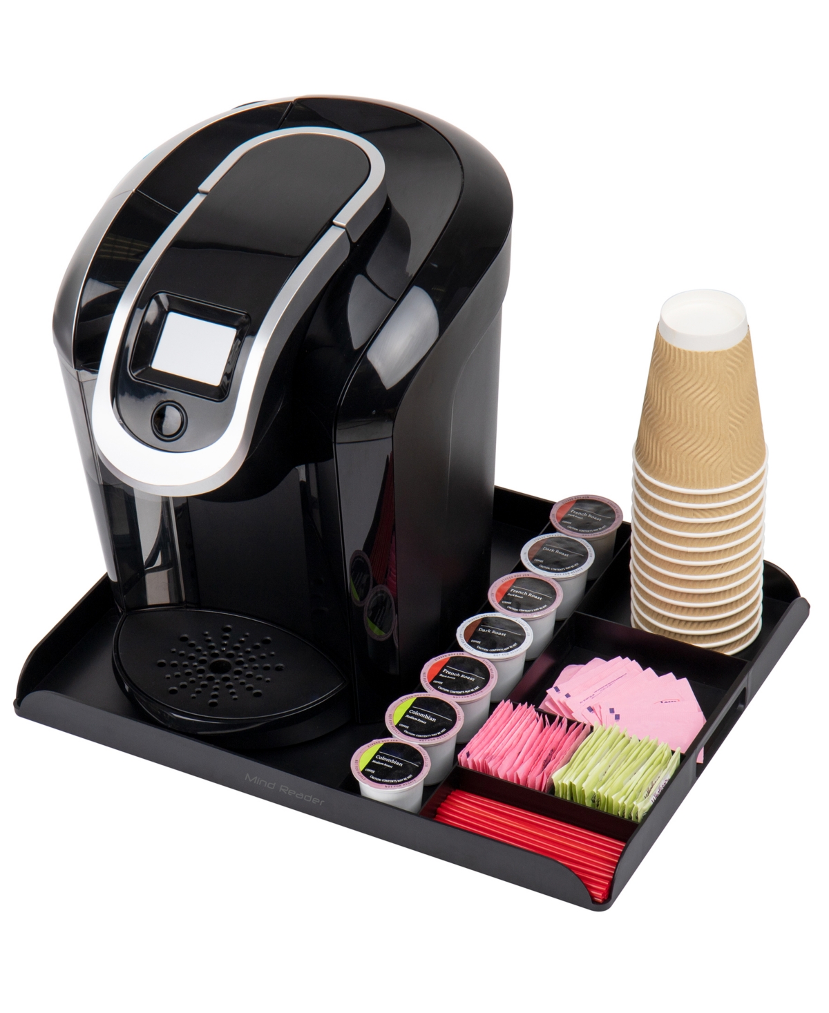 Shop Mind Reader Anchor Collection, Coffee Serving Station, 7 Coffee Pod Capacity, Countertop Organizer, Coffee Machi In Black