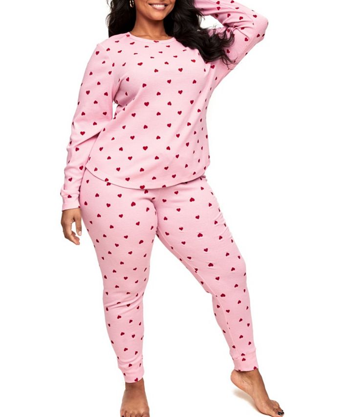 Adore Me Plus Size Muriel Pajama Long Sleeve Top Legging Pajama