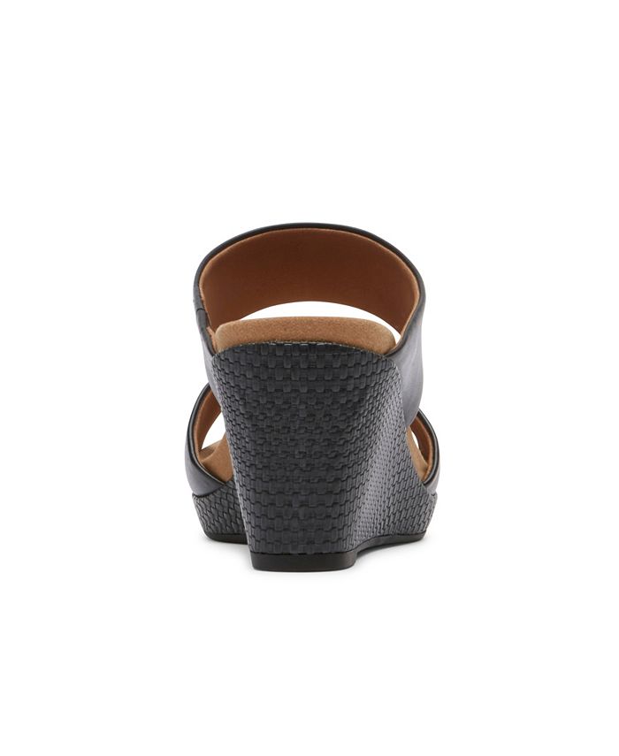 rockport women's briah perforated slingback wedges